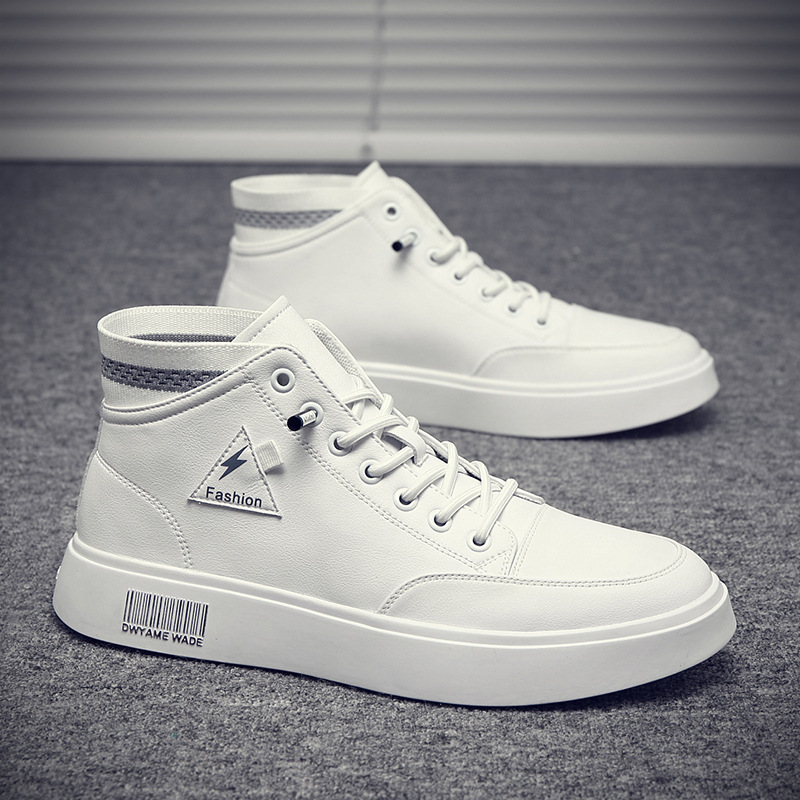 Popular men's shoes spring and autumn trendy shoes small white shoes men's Korean version all-match trendy casual shoes men's white high-top sneakers