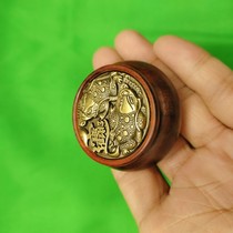 Rhino horn rosewood small round cornucopia handle