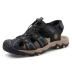 Mùa hè nam dép da nam dép da đầu ngoài trời giày thông thường chống trượt thoáng khí lỗ rỗng giày nam - Sandal Sandal