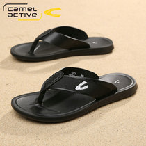 German camel dynamic herringbone drag male summer non-slip outdoor wearing sandals jacket toe leather sandals mens beach shoes