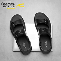 German Camel Dynamic Genuine Leather Sandals Mens Summer Non-slip Soft Bottom Beach Shoe Men Trends Outdoor Wearing Sandals Men