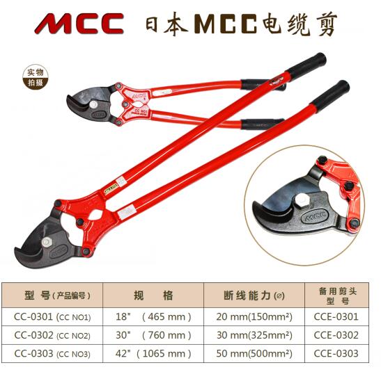 Japan Matsusaka Iron Works MCC Wire Scissors CC-0301 0302 0303 Cable Cut Electrician Manual Twisted Wire Pliers