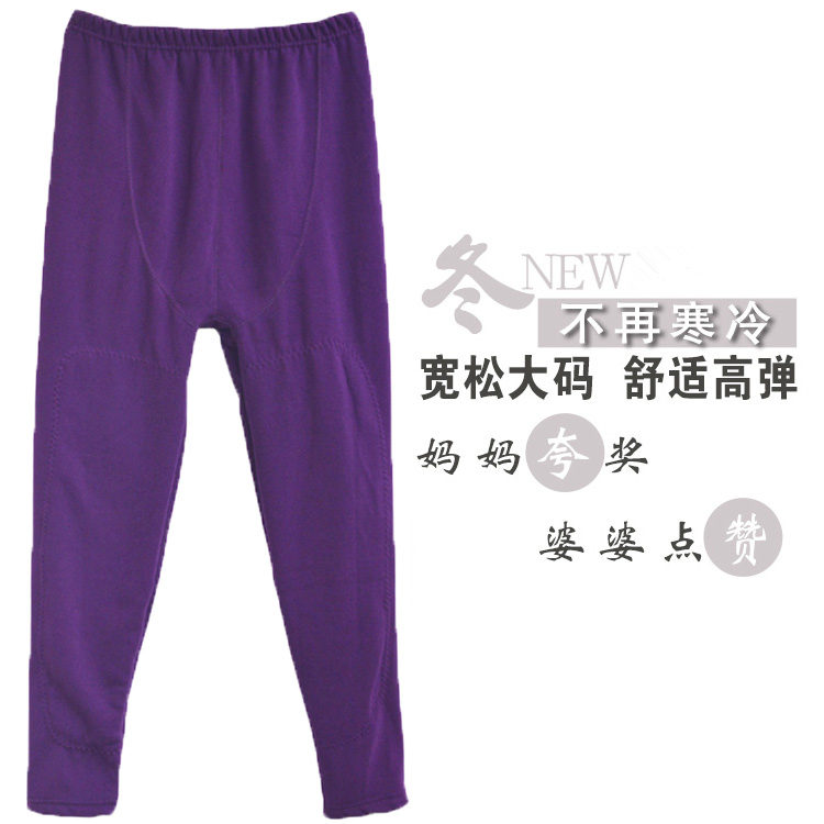 Quần lót đầu gối trung niên quần ấm phụ nữ dày cộng với nhung mùa đông cộng với phân XL quần dài quần legging đơn mảnh quần dài quan cotton dai nam