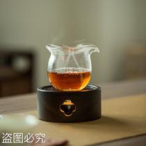 Black sandalwood tea warmer tea set accessories heating insulation base candle tea base burning tea warm tea stove warmer
