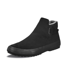 闪步男鞋雪地靴男冬季加绒保暖高帮马丁