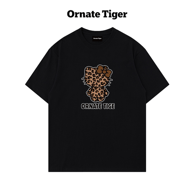 New Ornate Tiger Leopard Print Hello Kitty Short-Sleeve 2026 Summer Pure Cotton Loose T-Shirt New Ornate Tiger Leopard Print Hello Kitty Short-Sleeve 2026 Summer Pure Cotton Loose T-Shirt