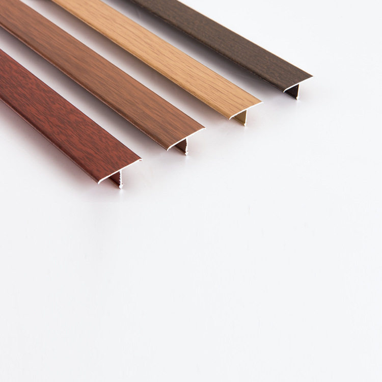 Guangzhou aluminum alloy wood floor accessories door seam strip aluminum alloy T-shaped threshold closing edge strip metal strip