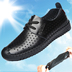 Giày nam mùa hè giày thường nam xu hướng kinh doanh mới với da Giày đế mềm cho nam sneaker nam Sandal