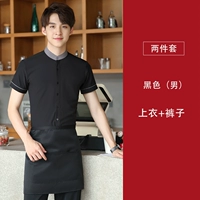 С короткими рукавами черные топ + брюки (мужчины)