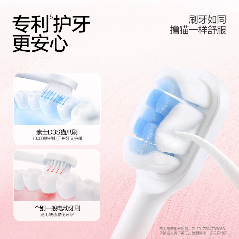 素士 Automatic toothbrush for adults, antibacterial gift box, set, fully automatic, for beloved