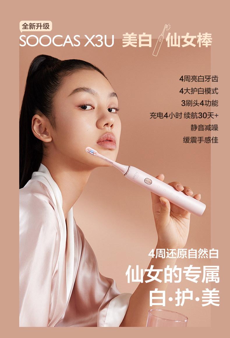 小米 素士 Soocare X3U 声波电动牙刷 图6