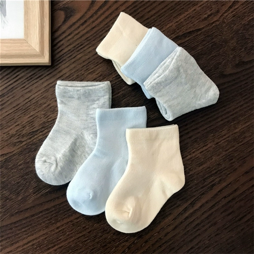 Детские хлопковые цветные осенние носки подходит для мужчин и женщин для новорожденных, средней длины