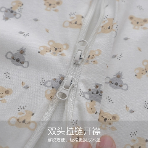 Детский хлопковый универсальный спальный мешок на четыре сезона, двухэтажная детская осенняя пижама