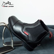 HORSELEADER equestrian short boots spring and autumn wear-resistant breathable childrens riding boots womens cowhide mens and womens knight equipment