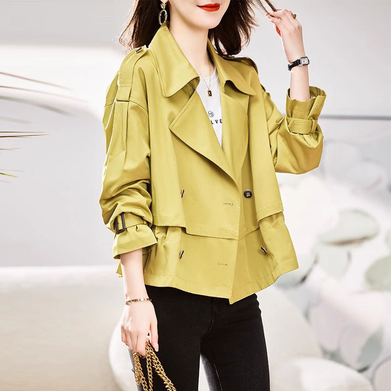 Short Trench Coat for Women, Spring and Autumn, Petite Size, 2026 New Popular Style, High-End Fashion, Stylish Casual Top