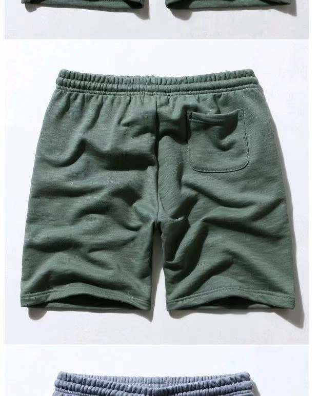 Tide thương hiệu Yu Wenle mùa hè rắn màu thể thao quần short vài phần quần cotton mỏng terry vải mới quần thường
