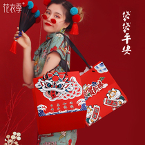 Flower Season New Year Tote Bag New Years Day Bag Festivals Spring Festival Gift Bag Flower Bag Flower Material