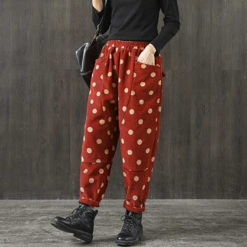 Тонкие бархатные флисовые вельветовые осенние штаны, увеличенная толщина, 2020, оверсайз