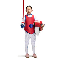 Escrime Trois ensembles de vêtements Formation en plastique Floral Sword Suit Children Training Whole Suit Electronic Induction Plastic Sword