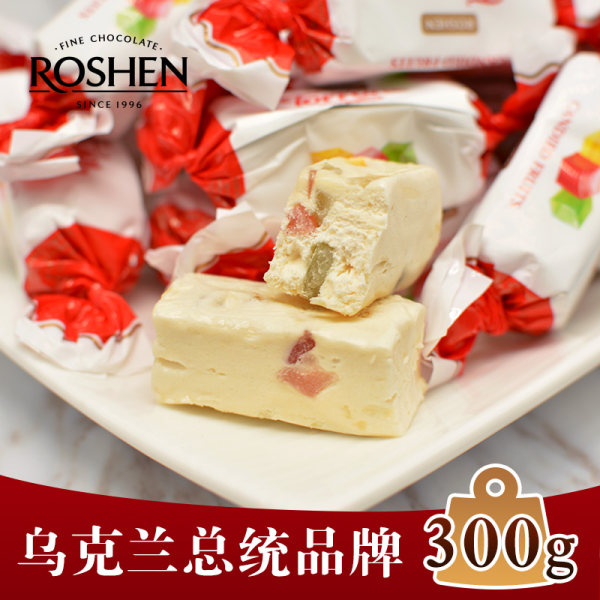 乌克兰进口 ROSHEN 如胜 托龙水果肉脯夹心软糖 300克 优惠券折后￥9.9包邮（￥39.9-30）