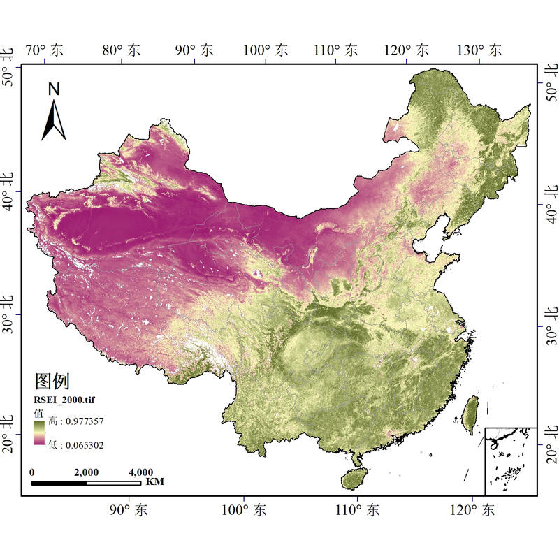 Annual Remote Sensing Ecological Index Data_Rsei_2000-2025_500M Annual Remote Sensing Ecological Index Data_Rsei_2000-2025_500M