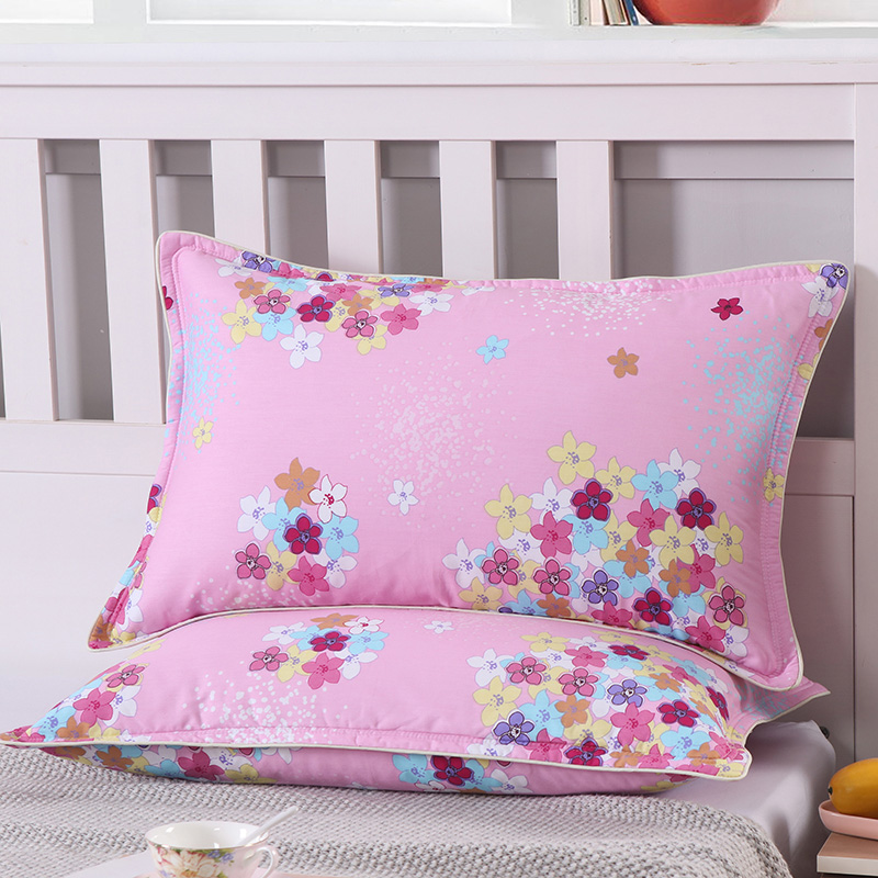 Pure cotton pillowcases a pair of large thick quilted simple 100% cotton student 48×74 adult single pillowcase