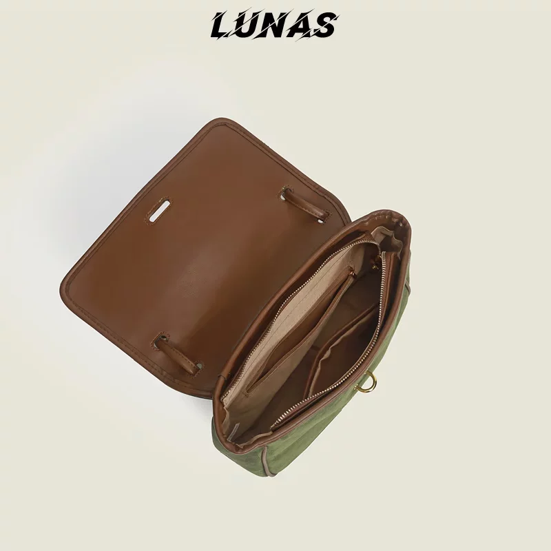Suede capacious underarm bag, one-shoulder bag