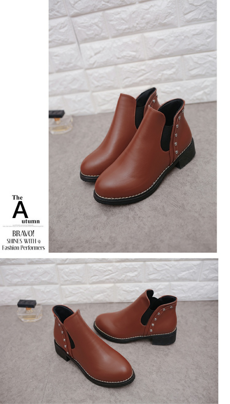 Giày mùa thu và mùa đông Giày cao cổ nữ có đế dày Martin giày boot nữ cổ cao hàng hiệu