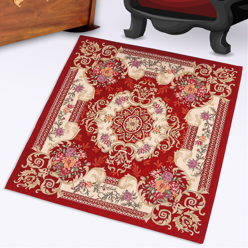 Square Carpet Foot Mat Door Mat Entrance Door Household Entryway European Style Bedroom Study Computer Chair Mat Floor Mat