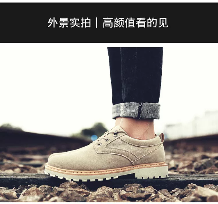 Mùa thu 2018 Giày nam Martin phiên bản Hàn Quốc của xu hướng giày đế xuồng dành cho sinh viên dụng cụ giày đế bệt jordan dior cổ thấp