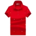 BAKU BOOS thương hiệu áo thun ngắn tay cotton tẩm vải cotton kẻ sọc nam ve áo mùa hè nam tay ngắn kinh doanh áo sơ mi POLO - Polo áo cộc tay nam Polo