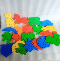 Childrens hand-eye coordination ability exercise threading toy board childrens educational toys parent-child teaching aids plastic hole board