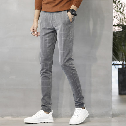 春夏季裤子男韩版潮流九分小脚条纹休闲裤格子西装裤修身男生长裤-tmall.com天猫 春夏季裤子男韩版潮流九分小脚条纹休闲裤格子西装裤修身男生长裤-tmall.com天猫
