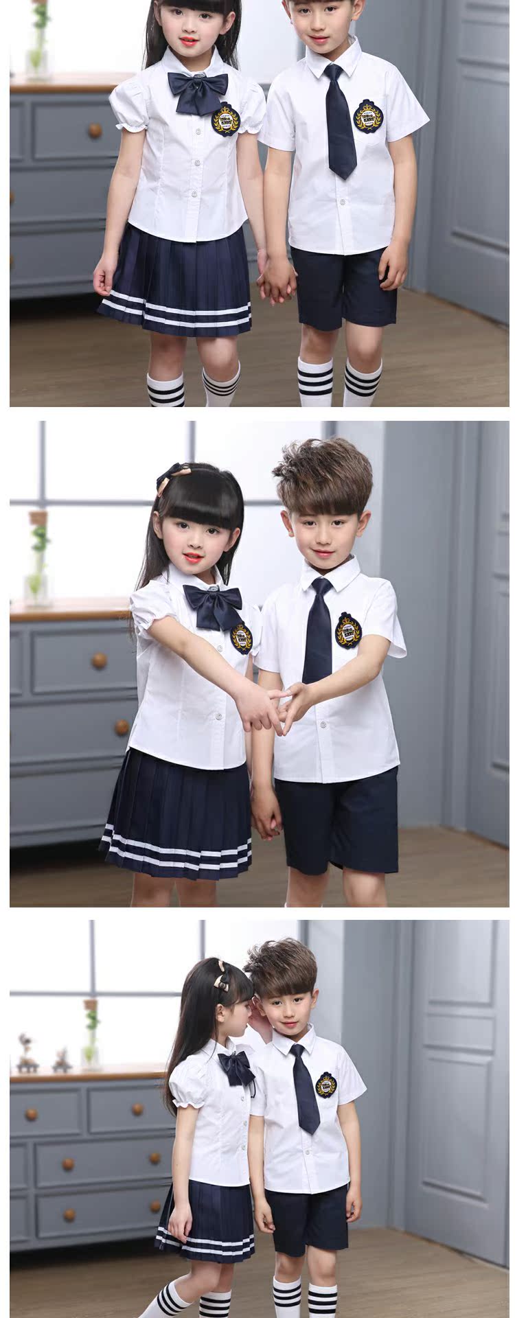 Đồng phục học sinh tiểu học, trang phục trẻ em, bộ đồ tốt nghiệp mùa hè, áo sơ mi, hợp xướng, đồng phục, mẫu giáo, quần áo mùa hè, thủy triều - Đồng phục trường học / tùy chỉnh thực hiện đồ bé trai