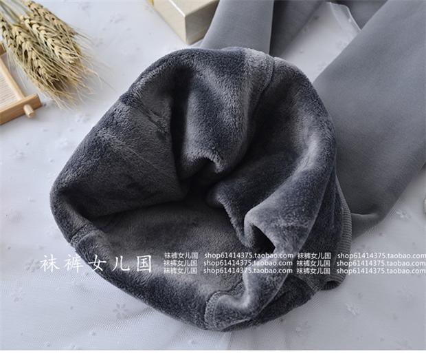 Nhật Bản mùa thu và mùa đông dày cộng với quần nhung màu xám nhạt ấm khói màu xám vớ lụa màu xám phụ nữ là tất mỏng bước chân - Vớ vớ nữ 