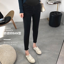 Pregnant women autumn and winter wear small feet jeans leggings pants Spring and Autumn wear autumn fashion trousers plus velvet thickened