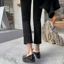 Pregnant Woman Spring Dress Pants Underpants Winter Spring Autumn Outwear Winter After Winter Open Fork 90% Jeans Straight Barrel Tobelly Pants