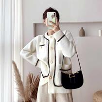Pregnant women autumn small fragrant wind cardigan coat Spring and Autumn Sweater long sleeve knitted shirt coat belly autumn and winter