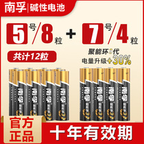 Nanfu alkaline battery No. 5 8 sections 7 No. 4 particles No. 5 LR6 No. 7 LR03 childrens toys dry batteries wholesale AA air conditioning TV remote control mouse wall clock AAA Battery 1 5V