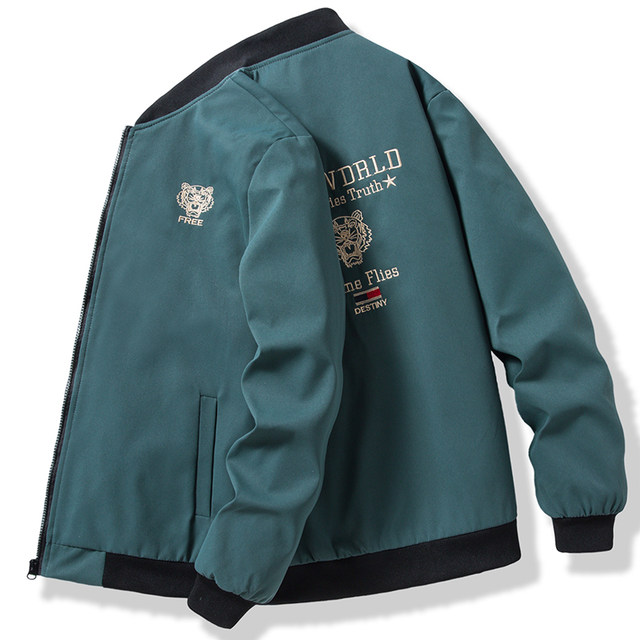 ເສື້ອຄຸມລະດູໃບໄມ້ປົ່ງແລະດູໃບໄມ້ລົ່ນສໍາລັບຜູ້ຊາຍ 2022 ຮູບແບບໃຫມ່ຂອງໄວຫນຸ່ມແລະອາຍຸກາງ, ຄົນອັບເດດ: embroidered ທ່າອ່ຽງຂອງຜູ້ຊາຍ trendy jackets ຄໍເສື້ອ cardigans ສໍາລັບຜູ້ຊາຍ
