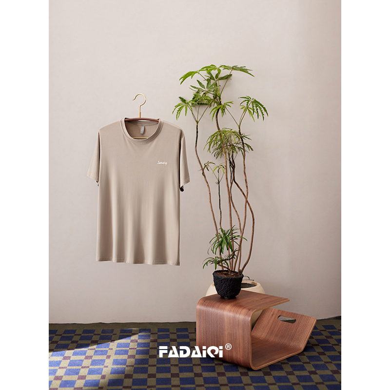 Modal Men's Short-Sleeved T-Shirt 2026 New Summer Ice Silk Thin Half-Sleeved Loose Base Shirt Pajamas Summer Style Modal Men's Short-Sleeved T-Shirt 2026 New Summer Ice Silk Thin Half-Sleeved Loose Base Shirt Pajamas Summer Style