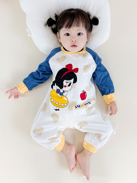 New Arrival Pure Cotton Long Sleeves Baby Rompers Pajamas Cartoon Crawling Suit Newborn Spring and Autumn Clothes Baby Jumpsuit Can Be Outwear