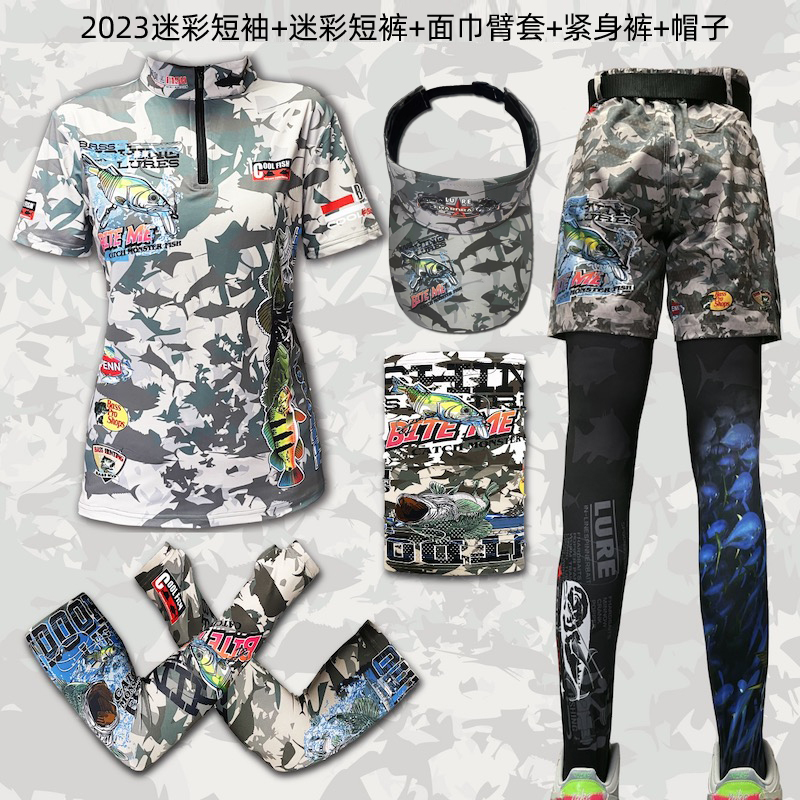 Summer Fishing Clothing Set, Ice Silk, Sun Protection, Breathable, Quick-Drying, Outdoor Fishing Competition, Lure Fishing, Rock Fishing, Sea Fishing Clothing Set