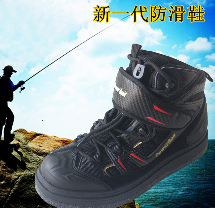 2018 New Pindi Fishing Shoes Felt Bottom Reef Waterproof Non-slip Fishing Shoes Lujah Sea Fishing Shoes Men's Breathable Steel Nail Shoes