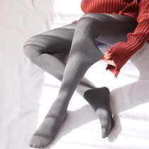 Pregnant Woman Beats Bottom Pants Autumn Winter Plus Pregnant Woman With Vertical Tattooed Warm Pants Thread Elastic Pure Cotton Pantyhose Pants Socks Stomp Pants Socks