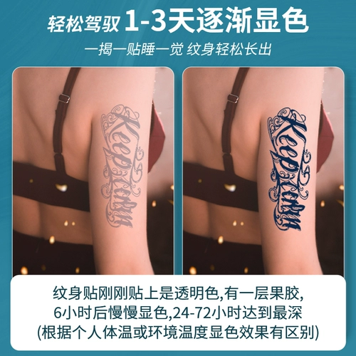 Татуировка, травяные водостойкие тату наклейки, европейский стиль, английский, долговременный эффект