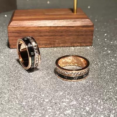 Korean fashion decorative ring for men and women couples personality can be transferred Net Red index finger ring titanium steel ring single row