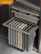 Trouser rack wardrobe built-in jewelry box drawer-type leather multi-functional trouser drawer cloakroom pull-out basket telescopic lattice drawer