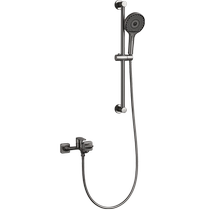 Kabei Gun Gray Simple Shower Set Bathroom Household Rain Shower Faucet Topless Spray Booster Shower Head