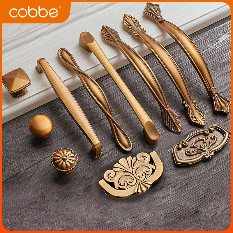 Cabe Cabinet drawer drawer closet handle door handle simple modern European counterfeit brass tatami hole